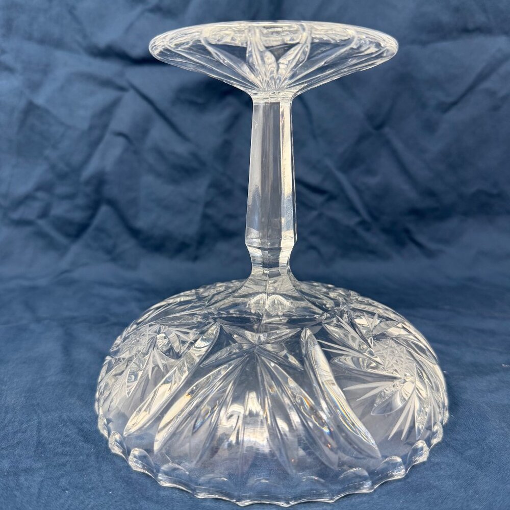 Antique American Brilliant Period Pressed Glass Compote Bowl - Picture 8 of 8